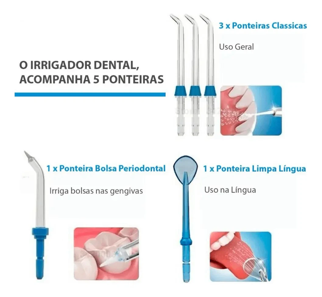 Irrigador Oral Vital Body V300 Bivolt 600 mL Verde