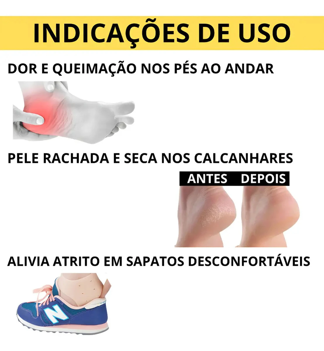 Kit com 2 Pares de Protetores de Calcanhar em Silicone PE