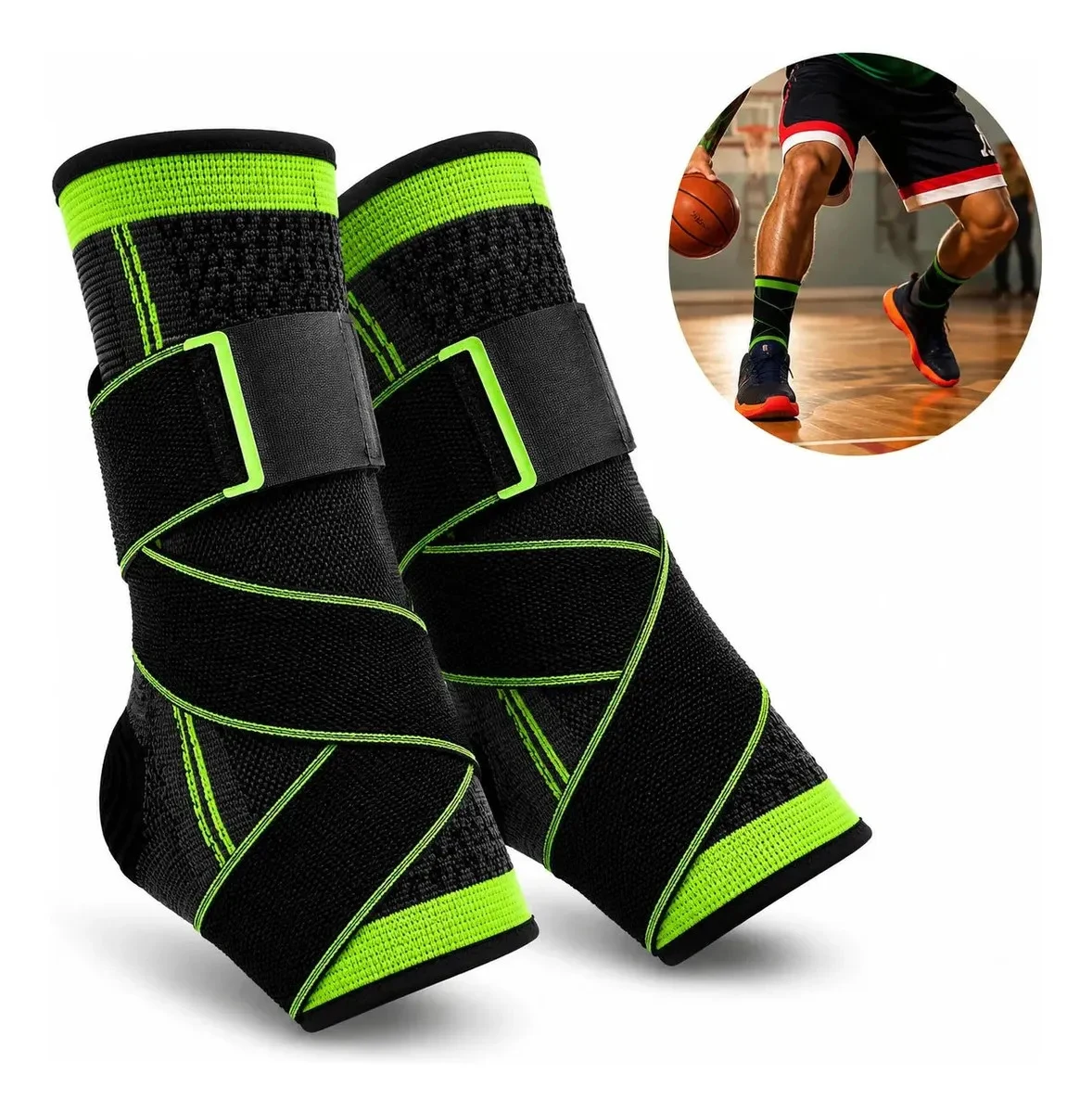 Kit 2 Tornozeleiras Sportwag com Velcro