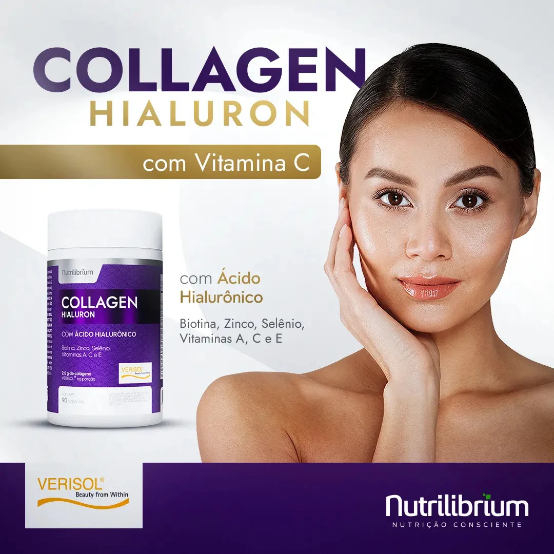 Kit 2 Colágenos Nutrilibrium Verisol com Ácido Hialurônico em Cápsulas