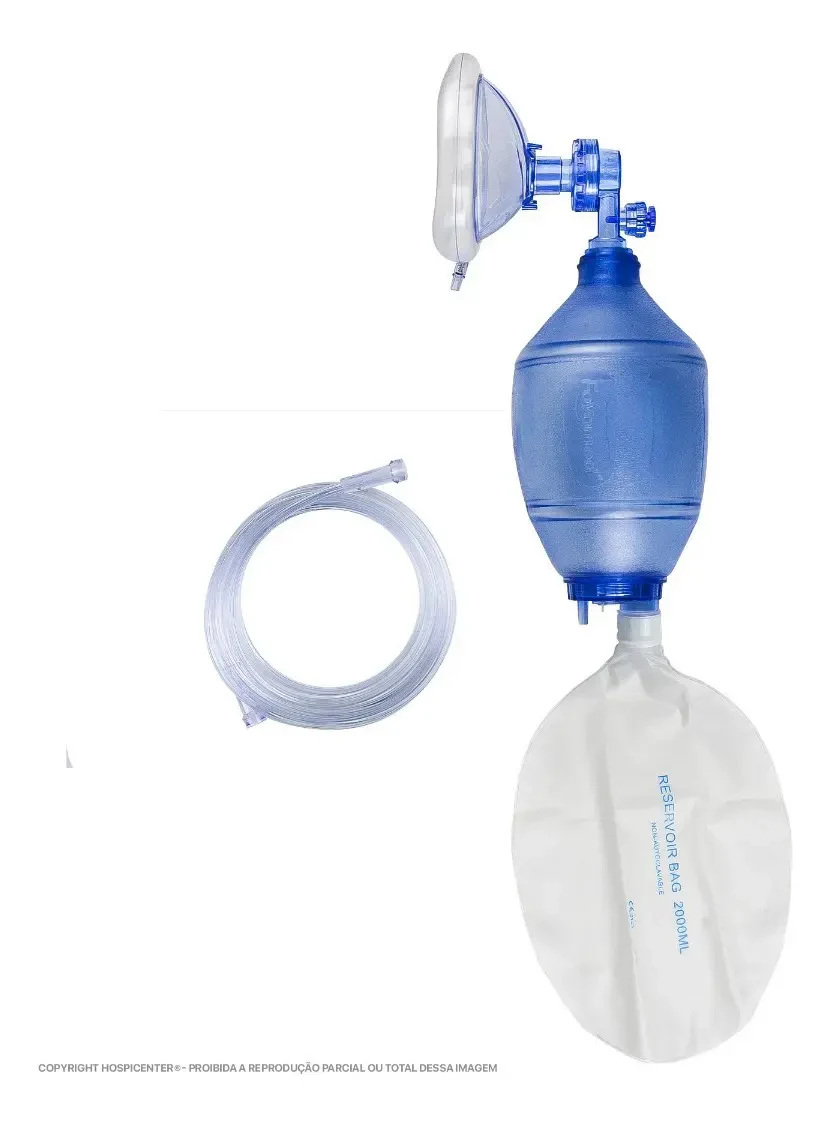 Kit EPAP/CPAP Adulto com 3 Máscaras + Reanimador em Pvc