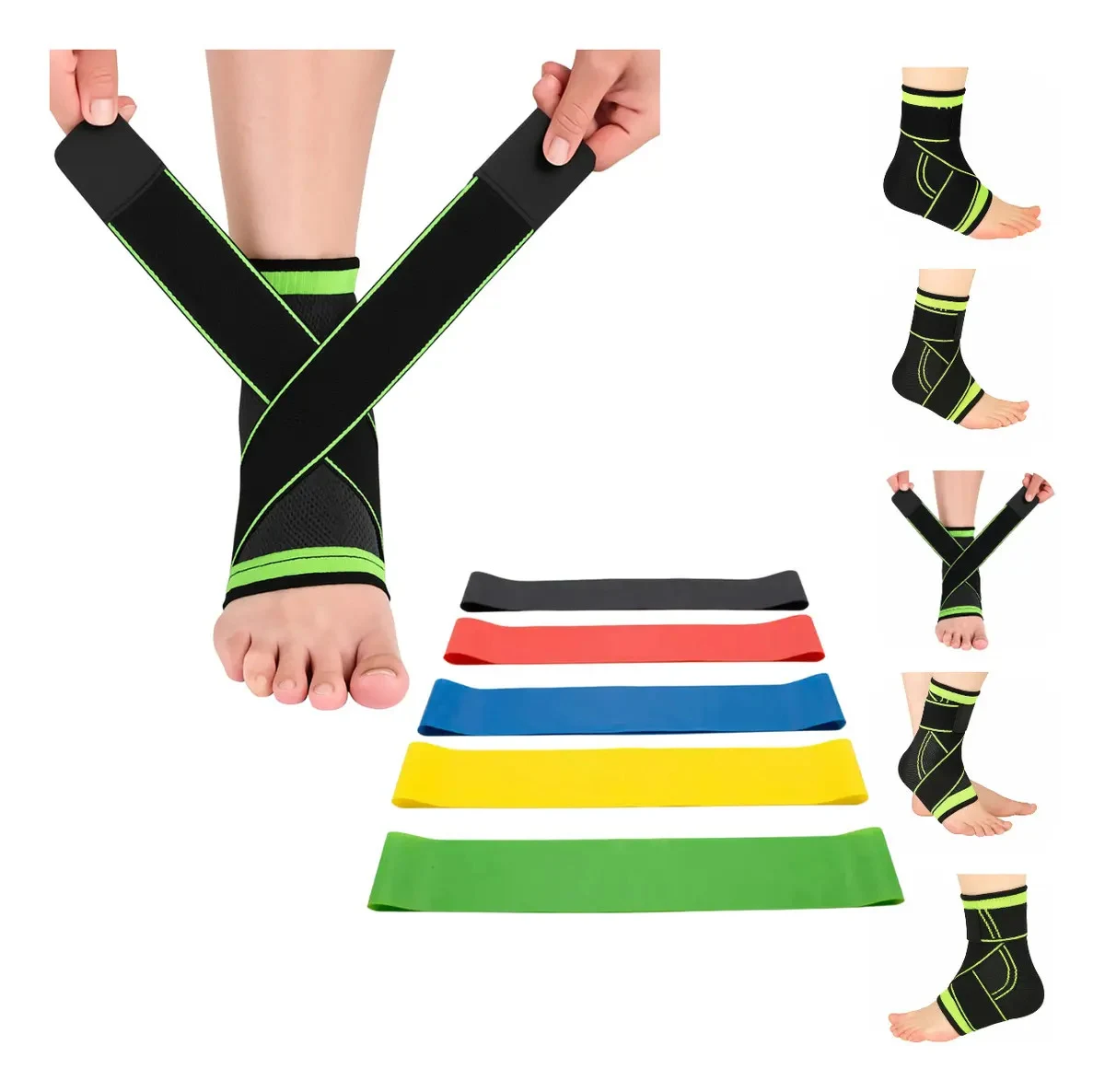 Kit Luting com Tornozeleira e 5 Faixas Elásticas
