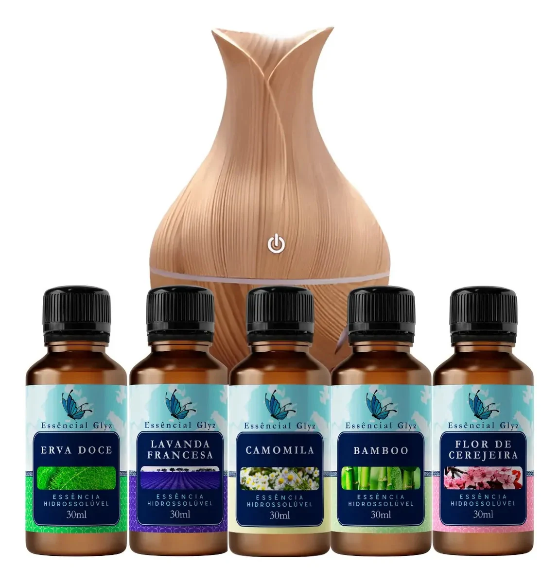 Kit Umidificador Purificador De Ar Aromatizador Lad + Aroma Cor Kit N-10