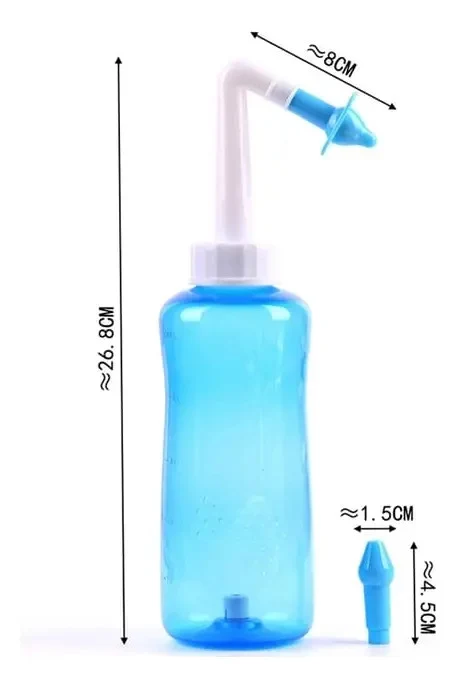 Lavador Nasal 300 mL Azul-Celeste com 2 Bicos