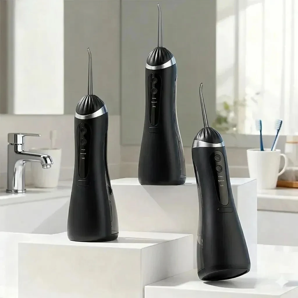 Irrigador Bucal Portátil Brashopmall 200 mL Preto