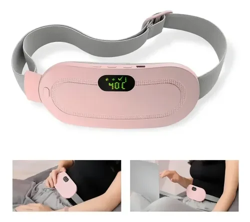 Cinta Massageadora Menstrual com Aquecimento Bivolt Rosa