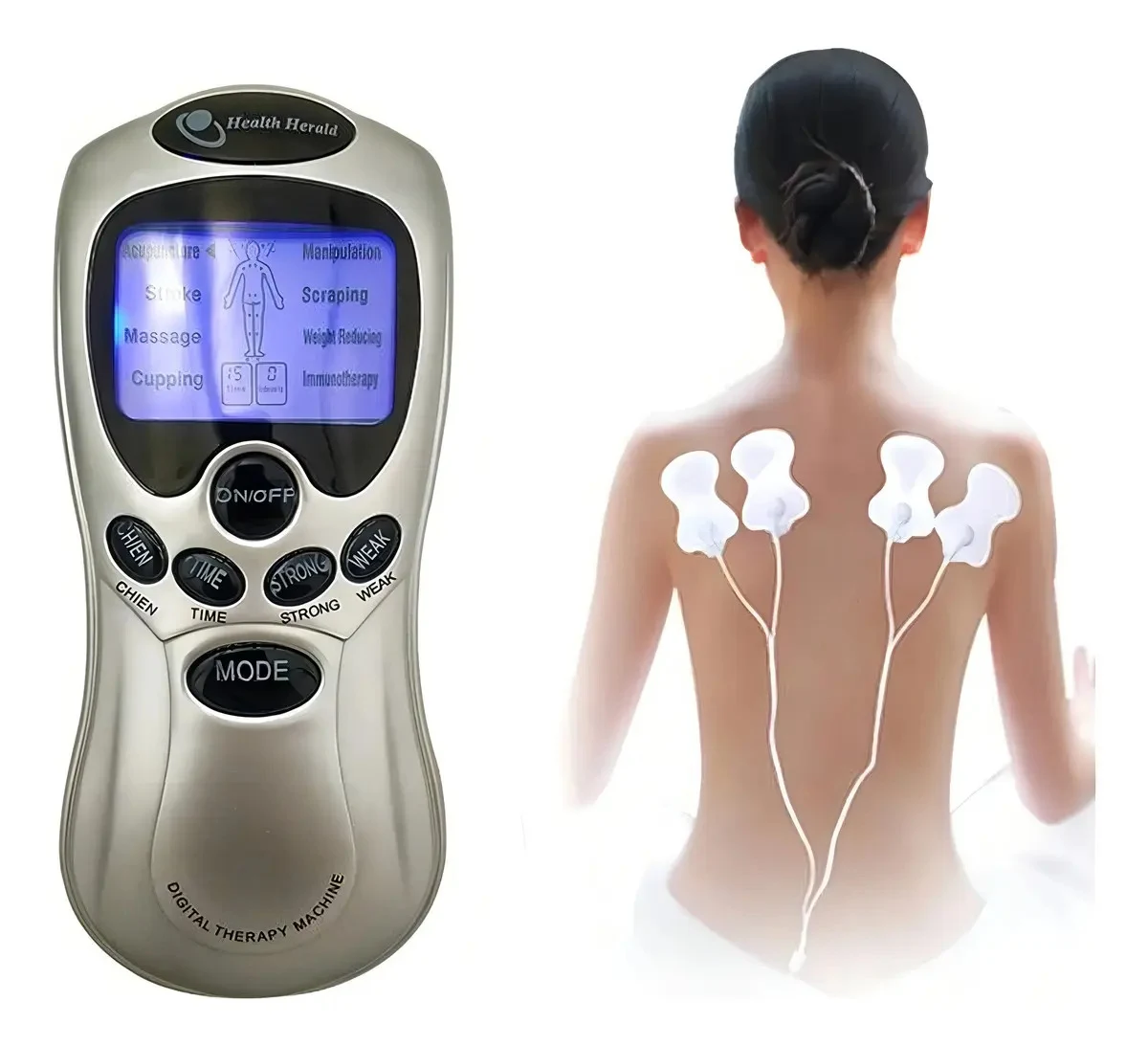 Massageador Elétrico Portátil Füssen Digital Therapy Bivolt Cinza