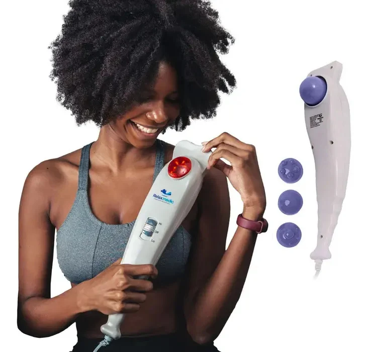 Massageador Elétrico Shiatsu Relaxmedic Hammer RM-MP8118A Cinza