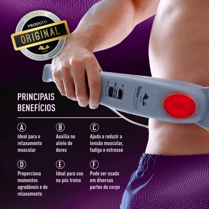 Massageador Elétrico Shiatsu Relaxmedic Hammer RM-MP8118A Cinza