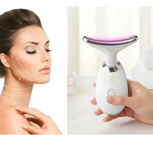 Massageador Facial LED 7 Cores Recarregável USB