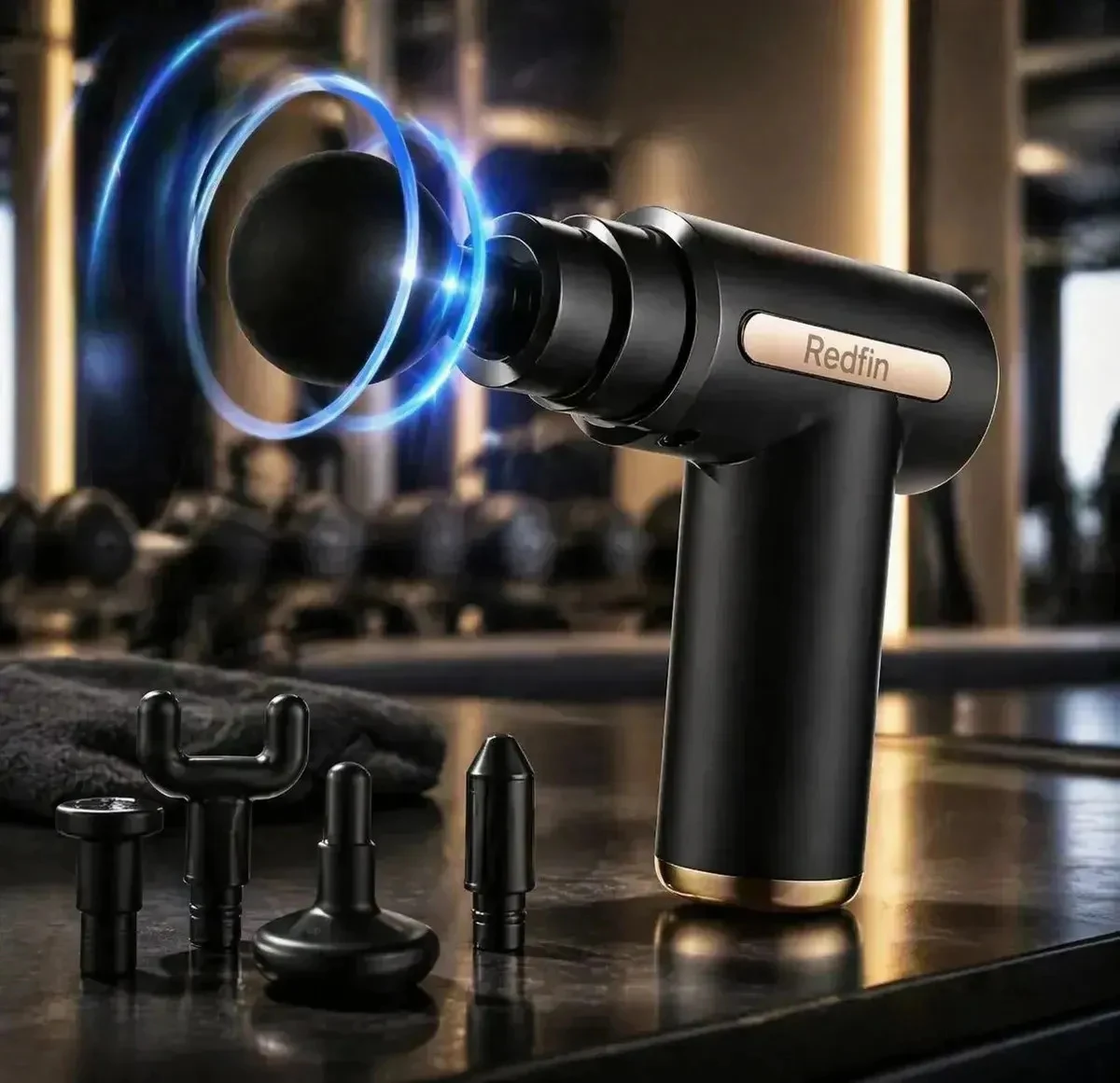 Pistola Massageadora Muscular Redfin Recarregável 6 Velocidades