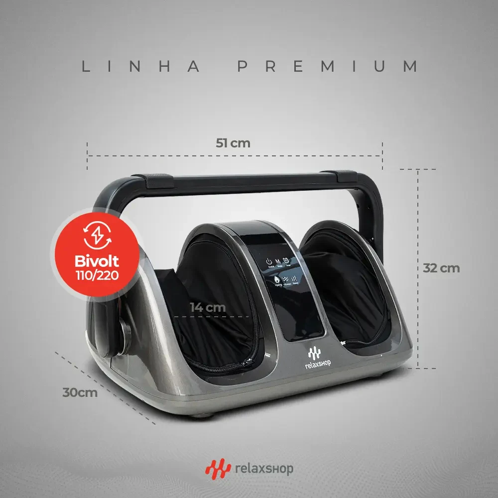 Massageador de Pernas e Pés Relaxshop Foot Massager Bivolt