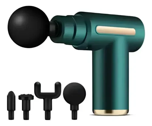 Pistola Massageadora Elétrica Muscular Portátil Bivolt Verde