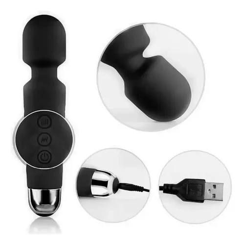 Massageador Corporal Portátil Elétrico Bivolt Preto