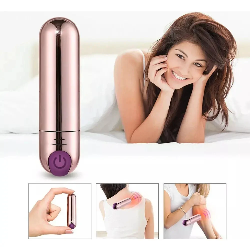 Mini Massageador Corporal Recarregável NEWQ A1921 Prateado