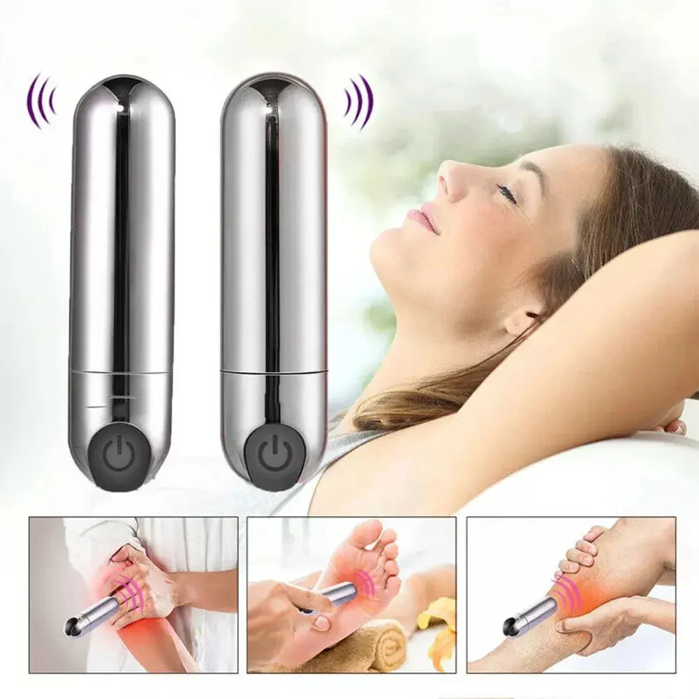Mini Massageador Corporal Recarregável NEWQ A1921 Prateado