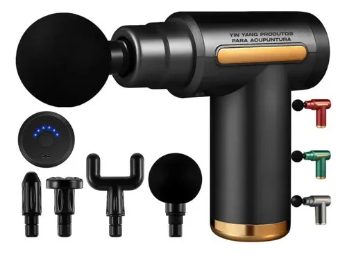 Pistola Massageadora Muscular Yin Yang com 6 Velocidades