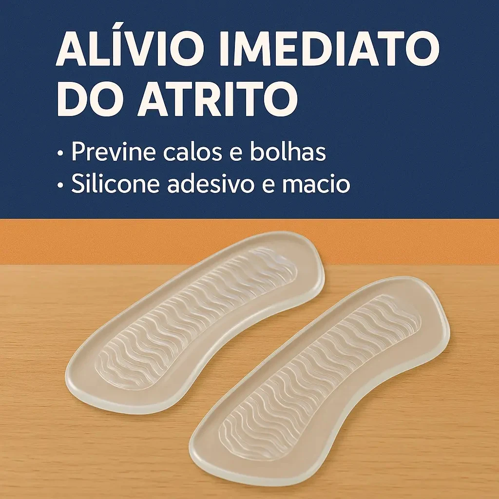 Par de Protetores de Calcanhar Calicanto em Silicone