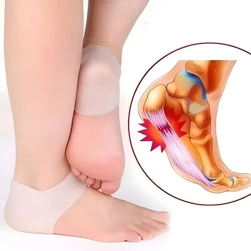 Protetor de Calcanhar em Silicone Bege – Par