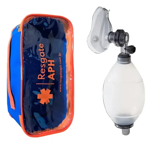 Reanimador Manual Ambu de Silicone Adulto para Resgate APH