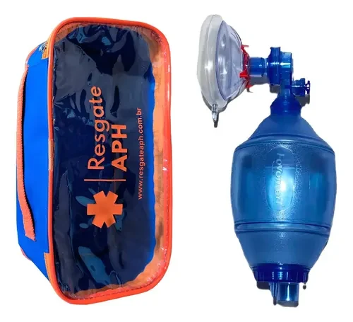 Reanimador Manual Ambu PVC Adulto para Resgate APH