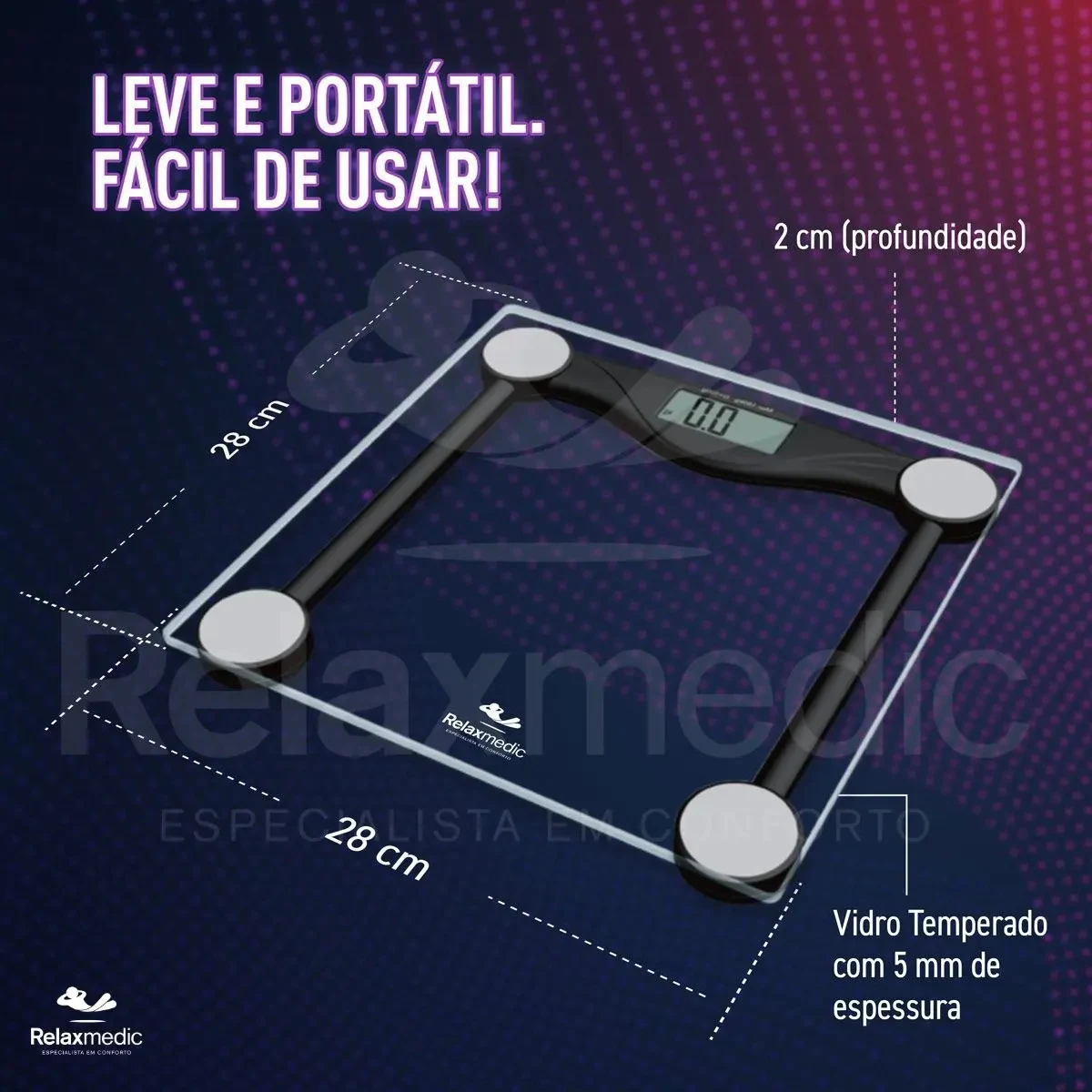 Balança Digital Relaxmedic Body Fit 180 kg