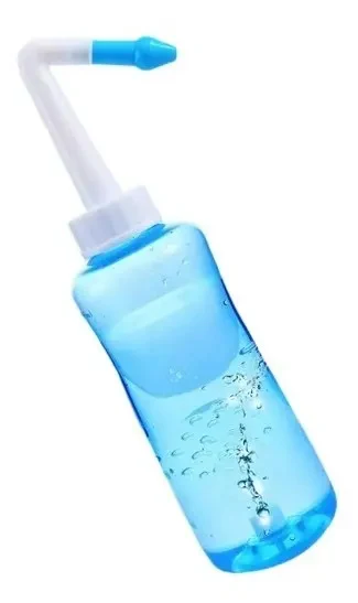 Ducha Nasal 300 mL Azul com 2 Bicos Removíveis
