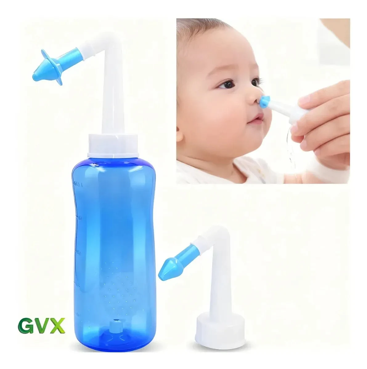 Higienizador Nasal 300 mL Azul com 2 Bicos Buzo Store