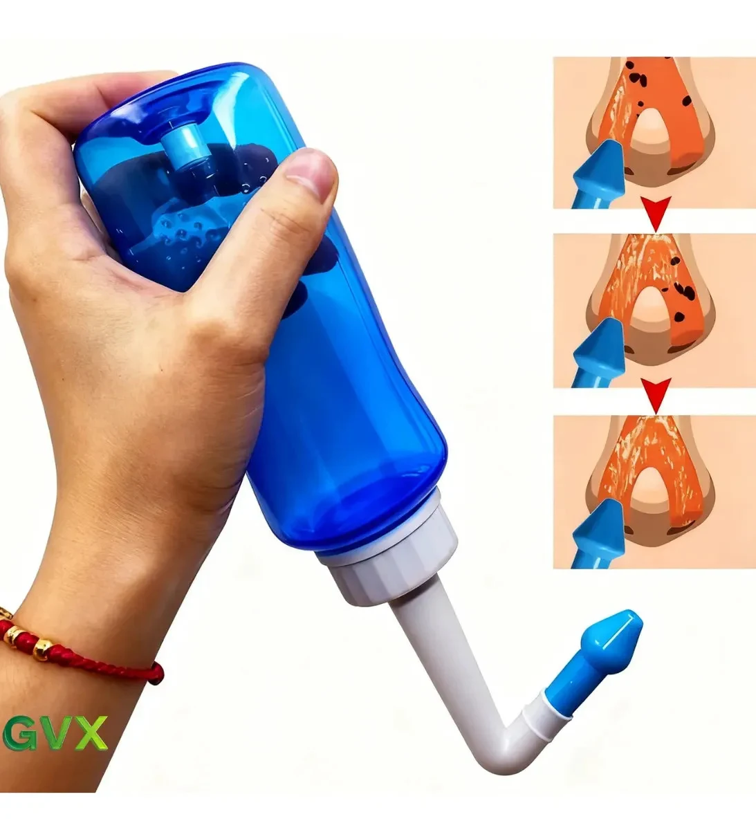 Higienizador Nasal 300 mL Azul com 2 Bicos Buzo Store