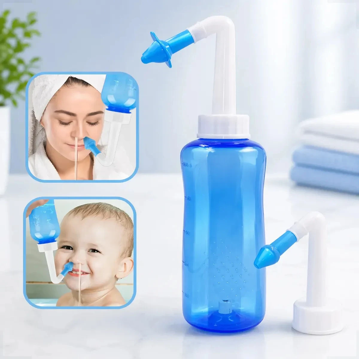 Higienizador Nasal 300 mL Azul com 2 Bicos Buzo Store
