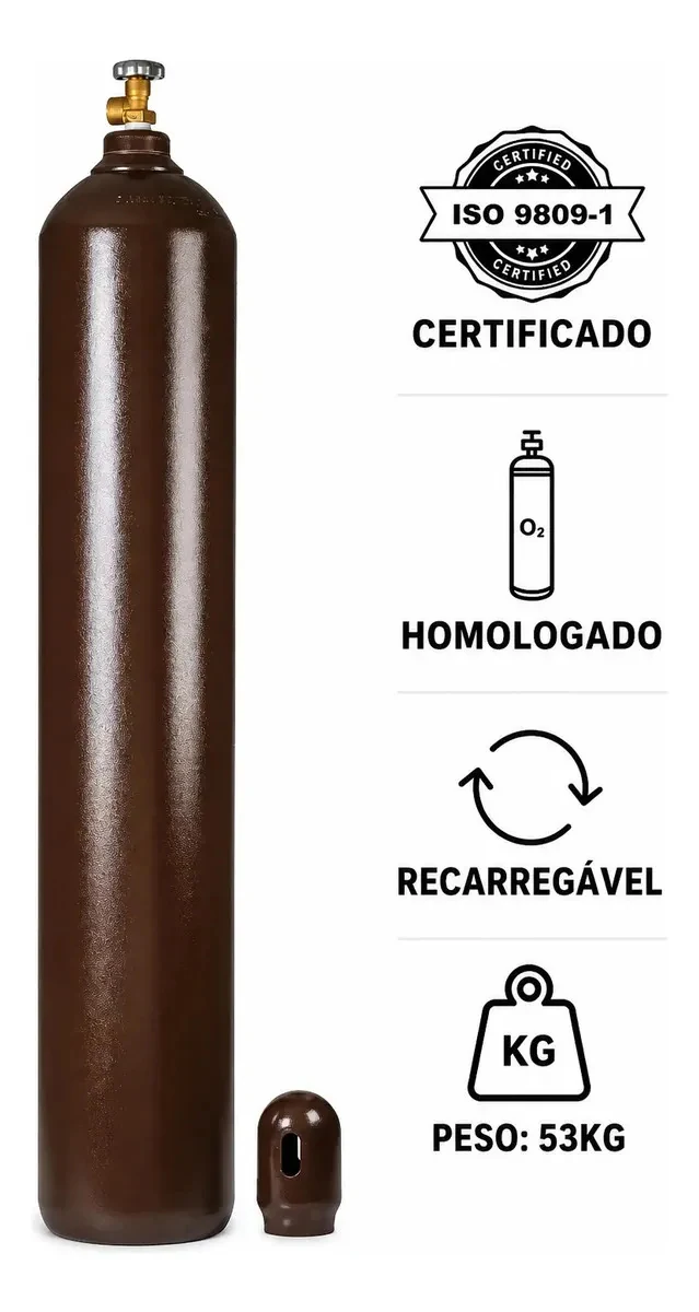 Suporte para Cilindro de Oxigênio com Rodas Grande Pintado