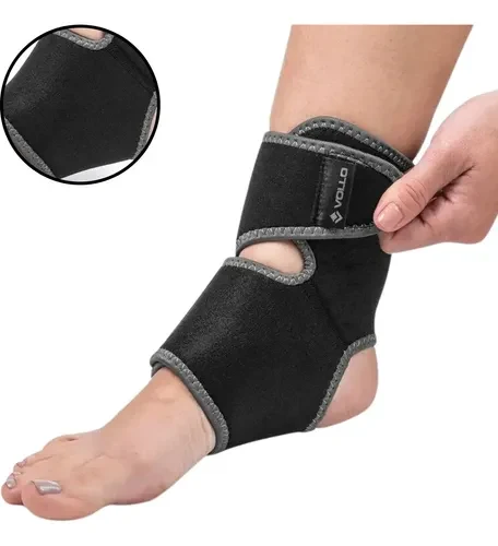 Tornozeleira Vollo Ajustável em Neoprene Preta