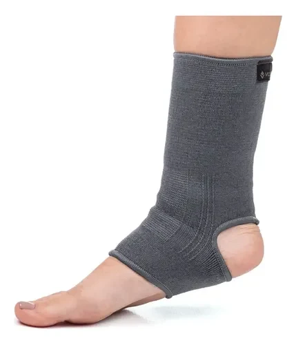 Tornozeleira Elástica Vollo Cinza-Escuro 23 cm