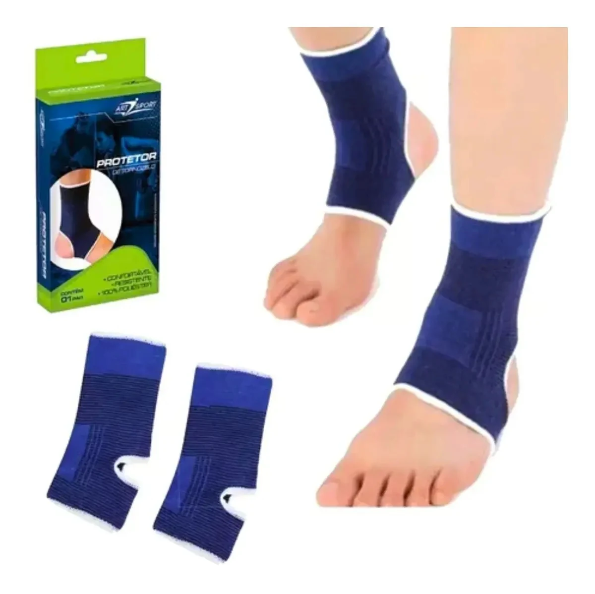 Tornozeleira Esportiva Art Sport Azul – Par
