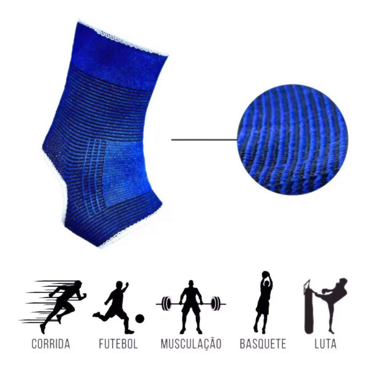 Tornozeleira Esportiva Art Sport Azul – Par