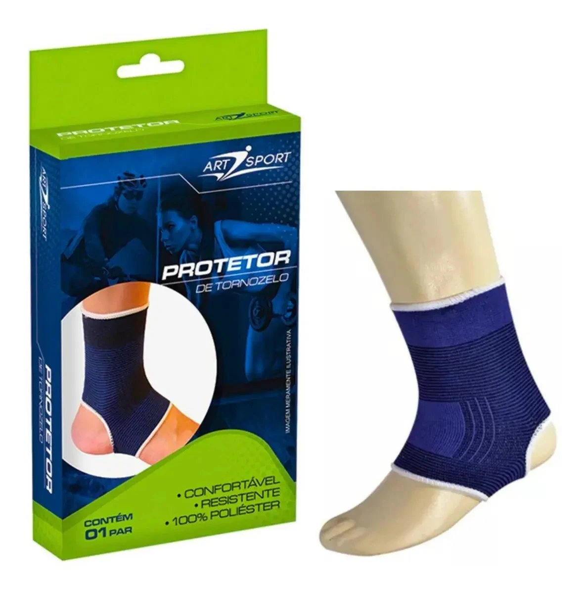 Tornozeleira Esportiva Art Sport Azul – Par