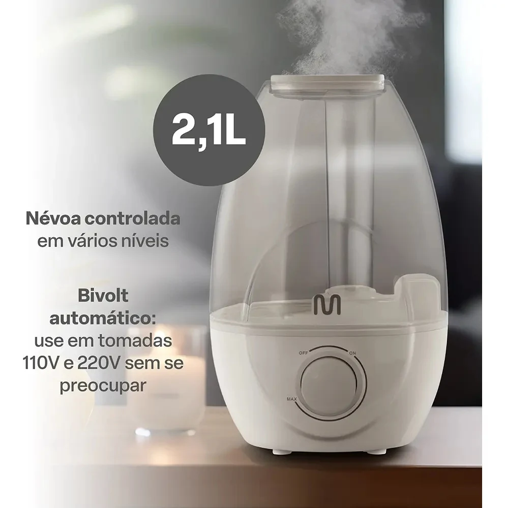 Umidificador De Ar Clear Tank 2,1 Litros Bivolt Multi Saúde Branca 110v/220v (bivolt)
