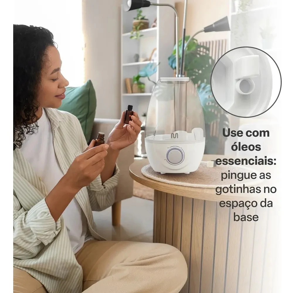 Umidificador De Ar Clear Tank 2,1 Litros Bivolt Multi Saúde Branca 110v/220v (bivolt)