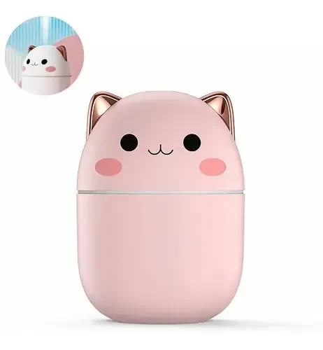 Umidificador de Ar Difusor Silencioso para Quarto Infantil Rosa 110/220V