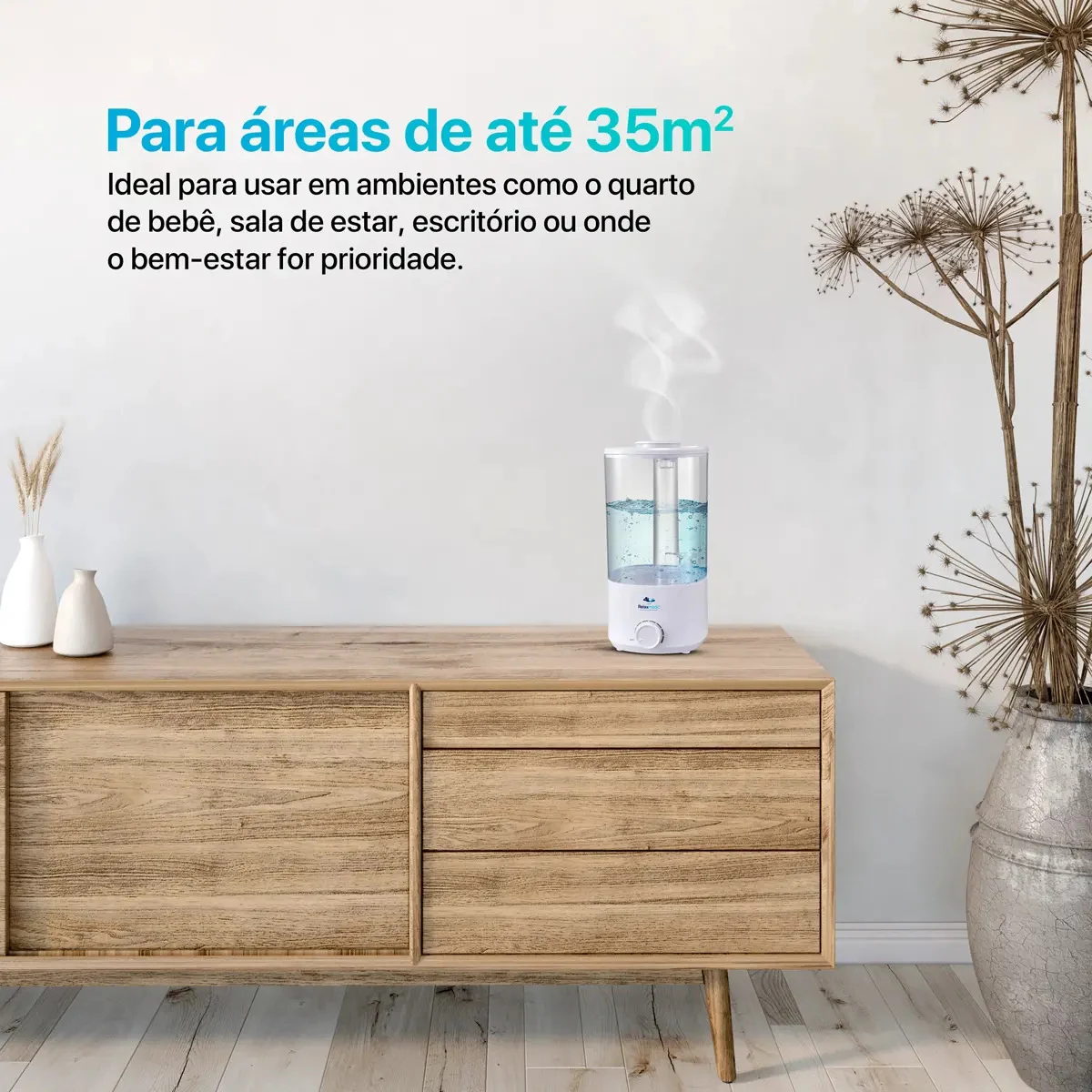 Umidificador Ayro 3l Com Névoa Contínua Relaxmedic Branco