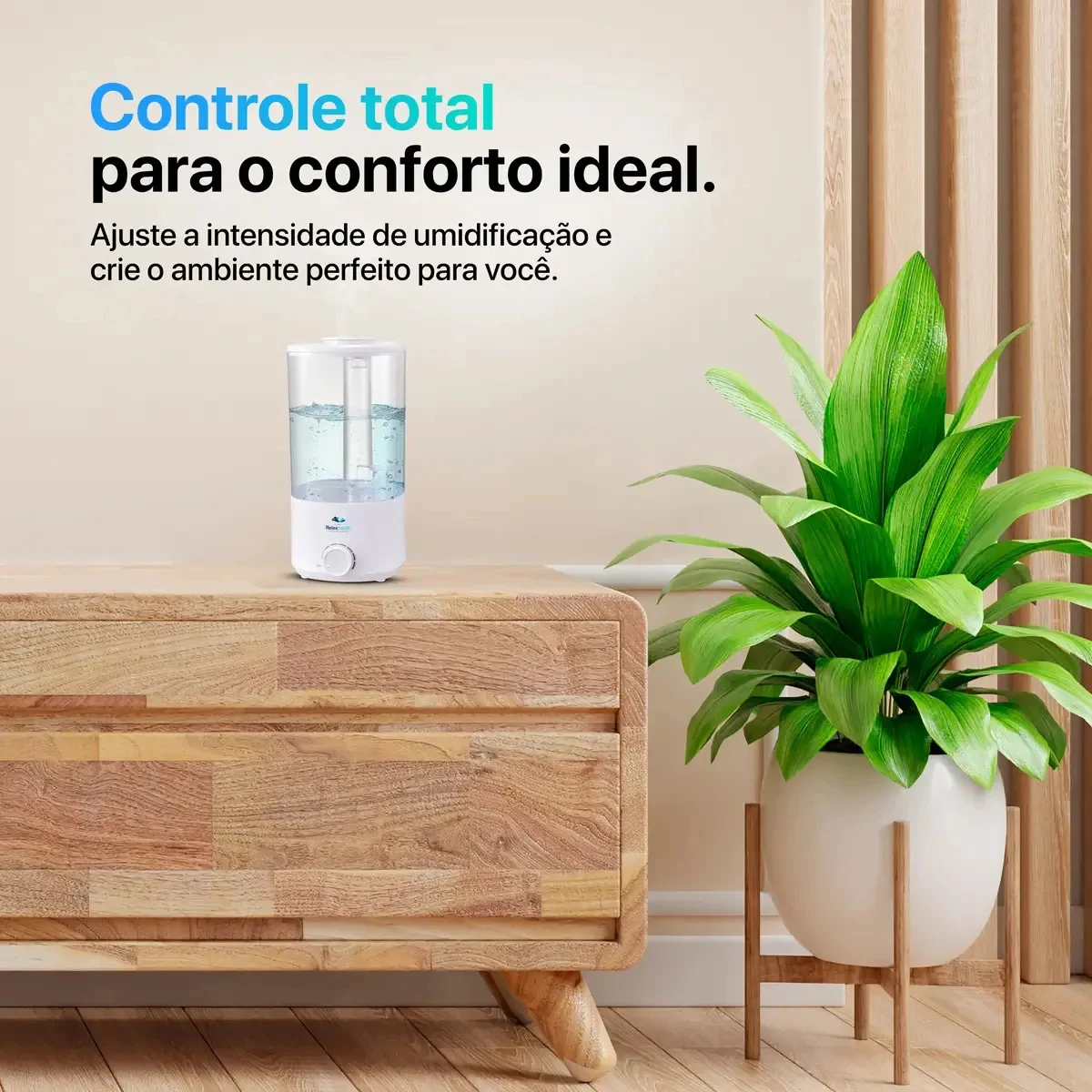 Umidificador Ayro 3l Com Névoa Contínua Relaxmedic Branco