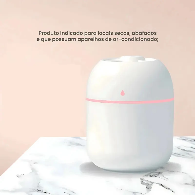 Umidificador Portátil Lehmox LEY-1785 Recarregável 220ml Branco 5V